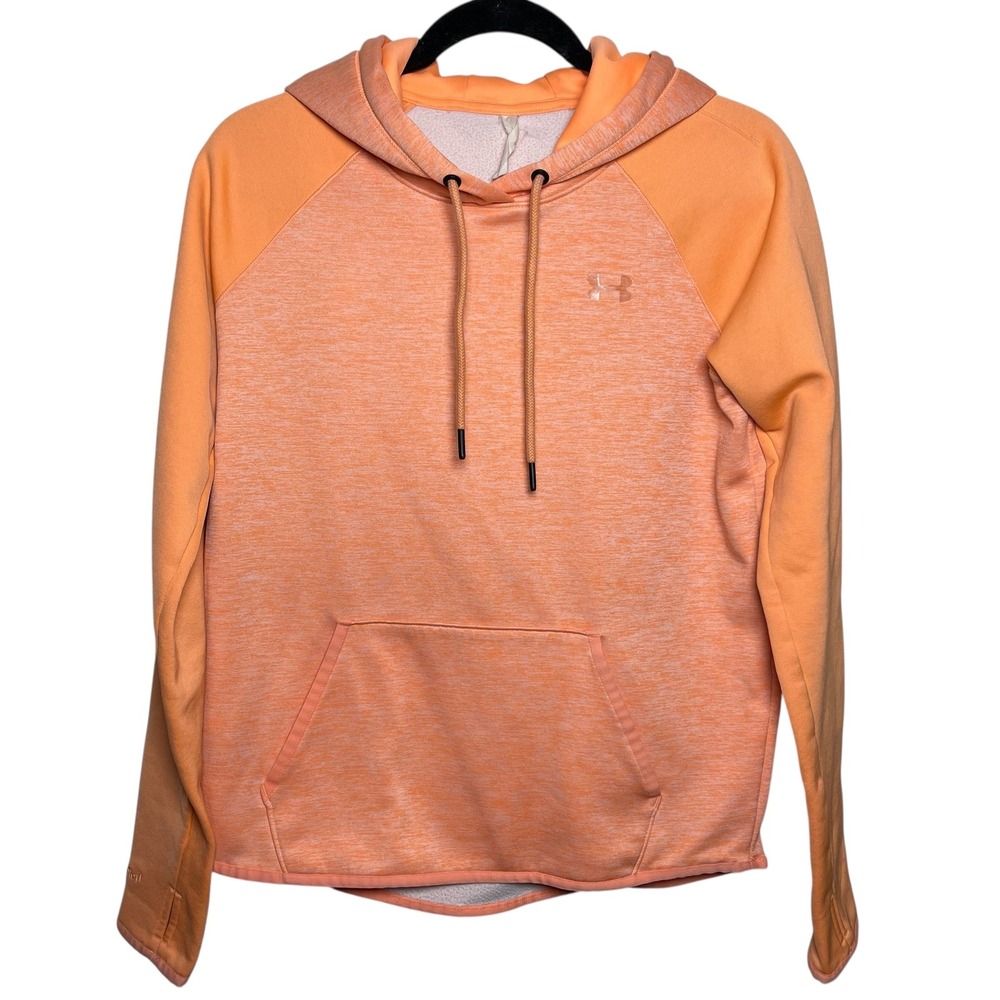 Under‎ Armour Orange Heathered Fleece Hoodie Sweatshirt Women's